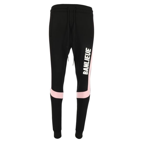 Banlieue 3d trainingsbroek zwart roze