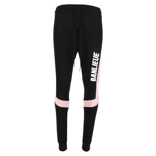 Banlieue 3d trainingsbroek zwart roze