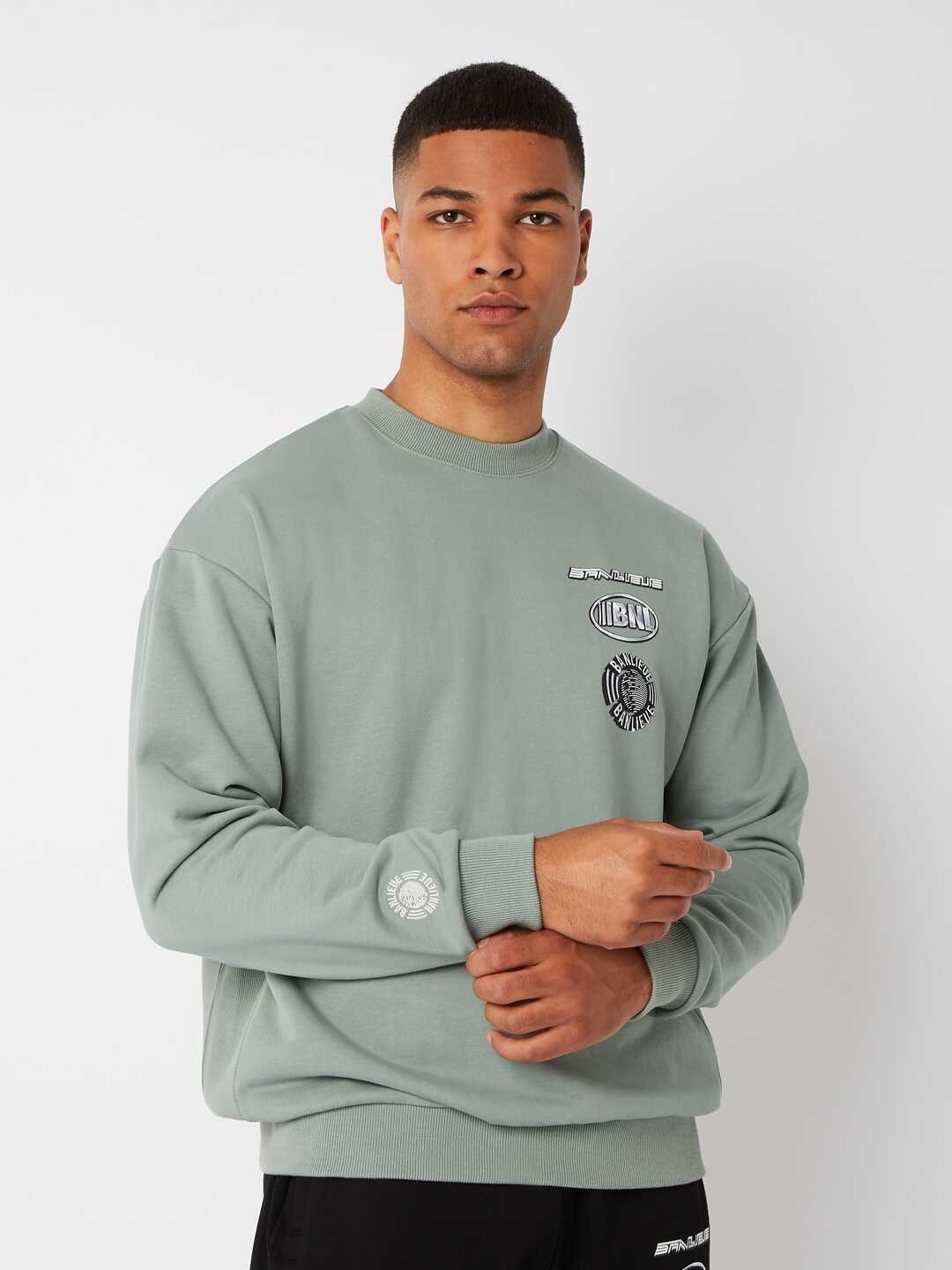Banlieue Chrome Sweater Glacier Blauw