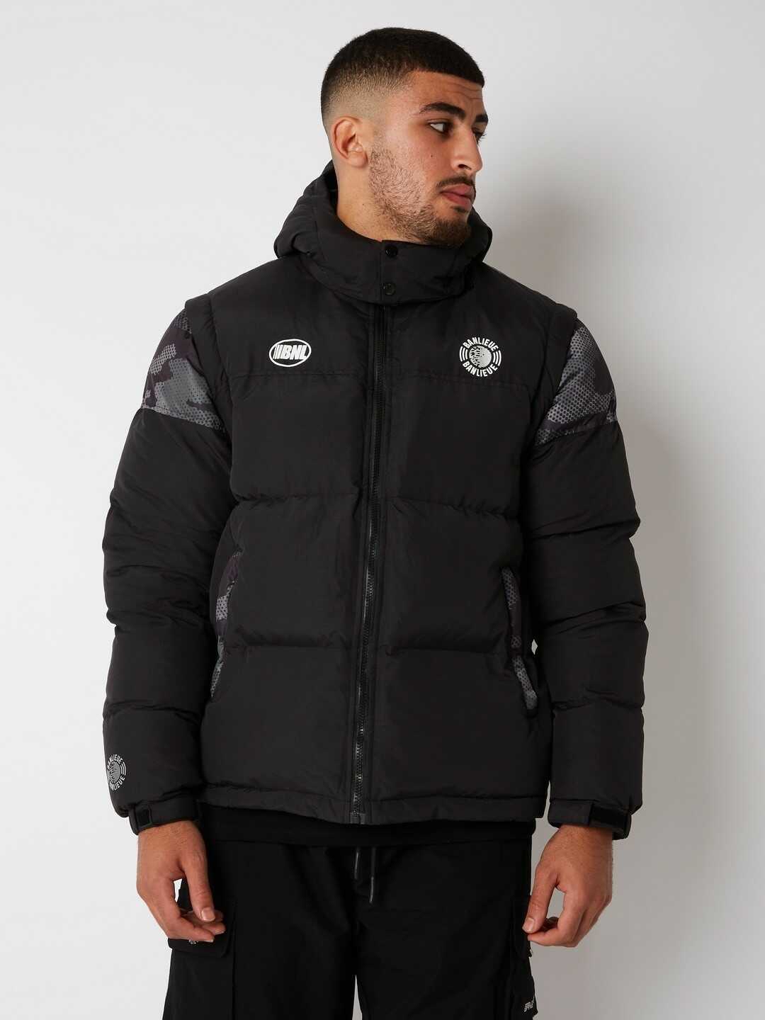 Banlieue Detachable Puffer Zwart