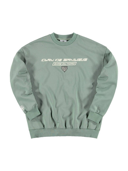 Banlieue Gare Du Nord Sweater Glacier Blauw