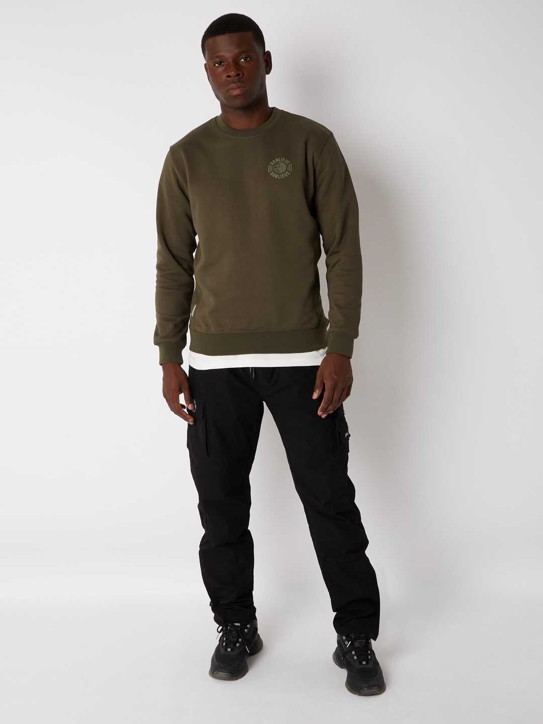 Banlieue Tonal Sweater Donker Groen