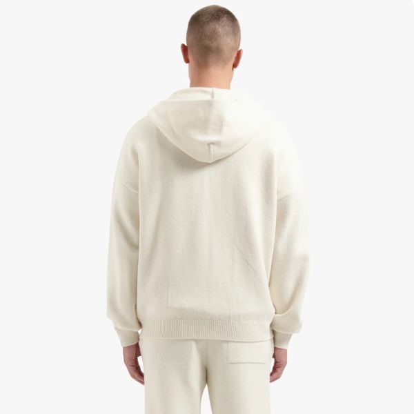 CROYEZ FLUFFY ESSENCE KNIT ZIP-HOODIE | CREAM
