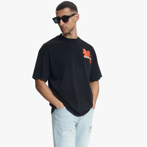 Croyez Botanique T-shirt Zwart/Oranje