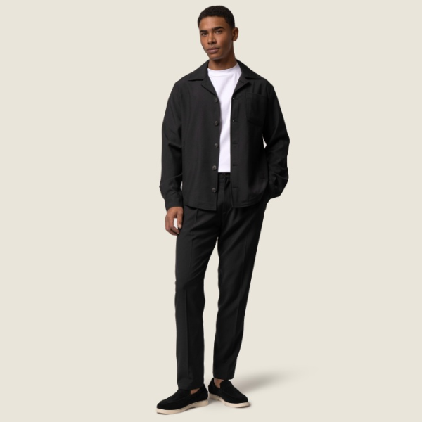 Duquezzi Wool Blend Broek Zwart