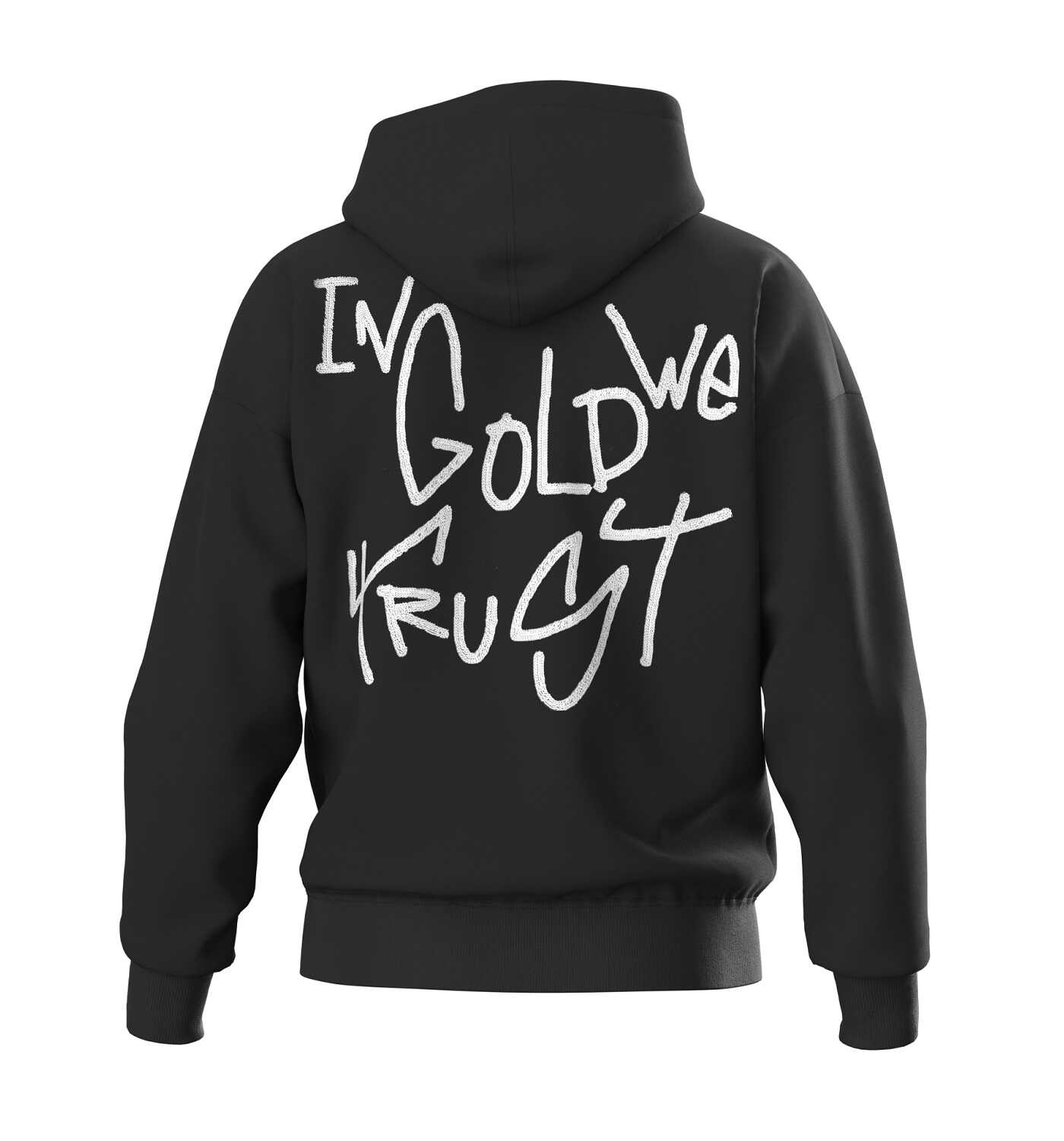 In Gold We Trust Dyrdek Hoodie Zwart IGWTH-048