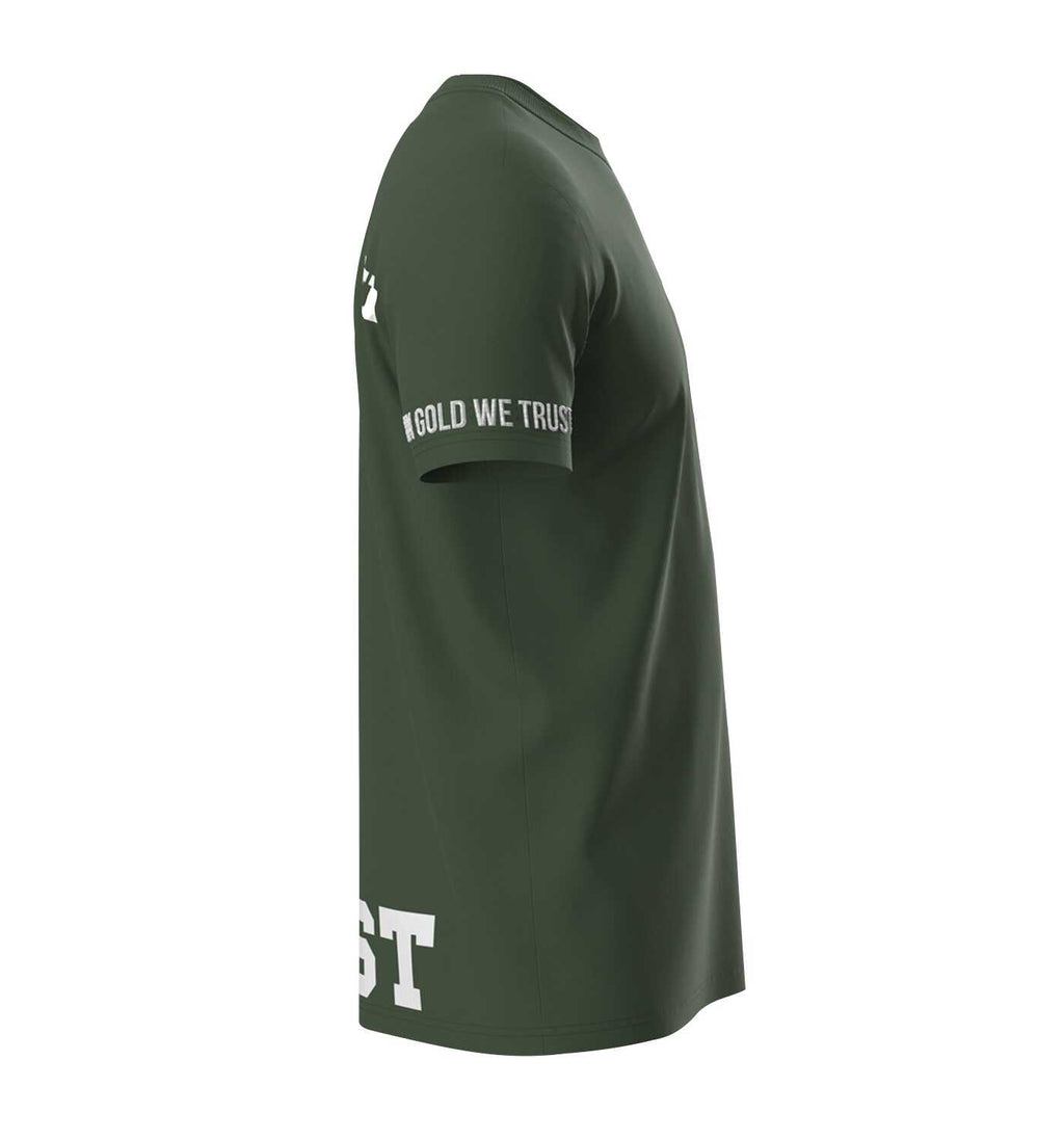 In Gold We Trust Pusha T-shirt Donker Groen IGWTT-050