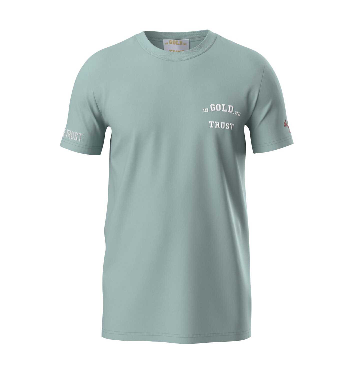In Gold We Trust Pusha T-shirt Licht Blauw IGWTT-050