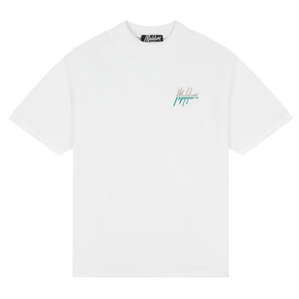 Malelions Oversized Split T-shirt Wit