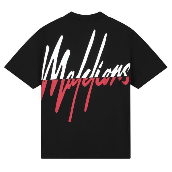 Malelions Oversized Split T-shirt Zwart
