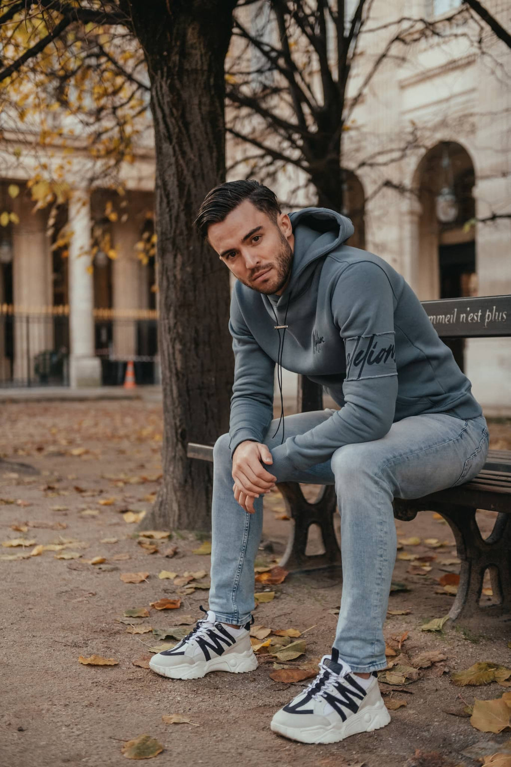 Malelions Captain Hoodie Blauw M1-PS22-07