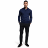 Malelions Knitted Quarter Zip Sweater Navy