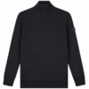 Malelions Knitted Quarter Zip Sweater Zwart