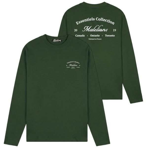 Malelions Marina Longsleeve T-shirt Donker Groen