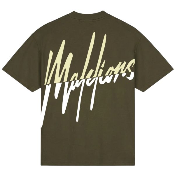 Malelions Oversized Split T-shirt Groen