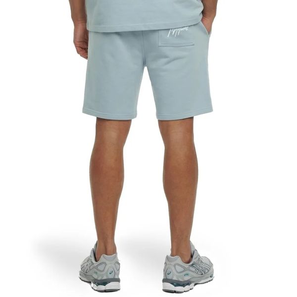 Malelions Striped Signature Korte Broek Licht blauw