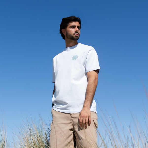 NASA Sprayed Logo T-shirt Licht Blauw