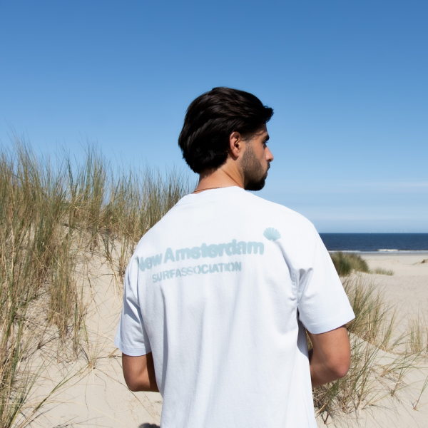 NASA Sprayed Logo T-shirt Licht Blauw2