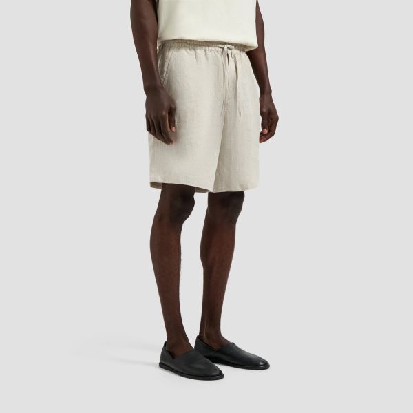 Olaf Linen Blend Korte Broek Off White