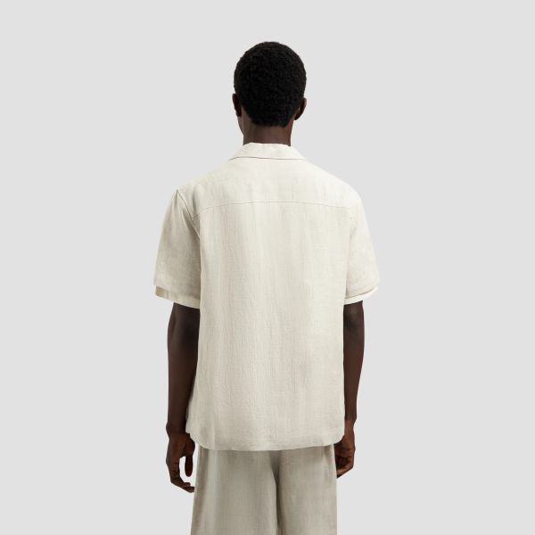 Olaf Linen Blend Overhemd Off White