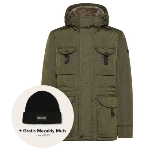 Peuterey Aiptek Fur Parka Donker Groen