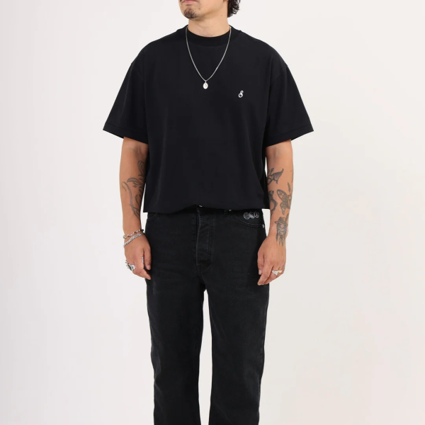 Sabbatical Script Logo T-shirt Zwart