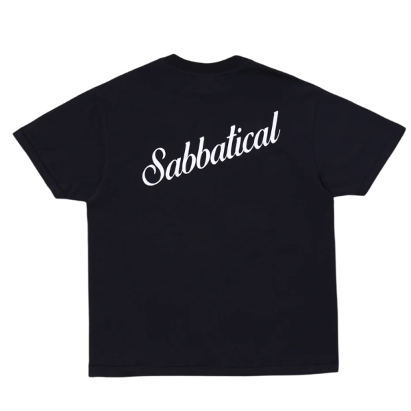 Sabbatical Script Logo T-shirt Zwart