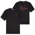 Malelions Striped Signature T-shirt Zwart