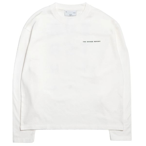 The Savage Report TSR Optic Longsleeve T-shirt Off White/Groen