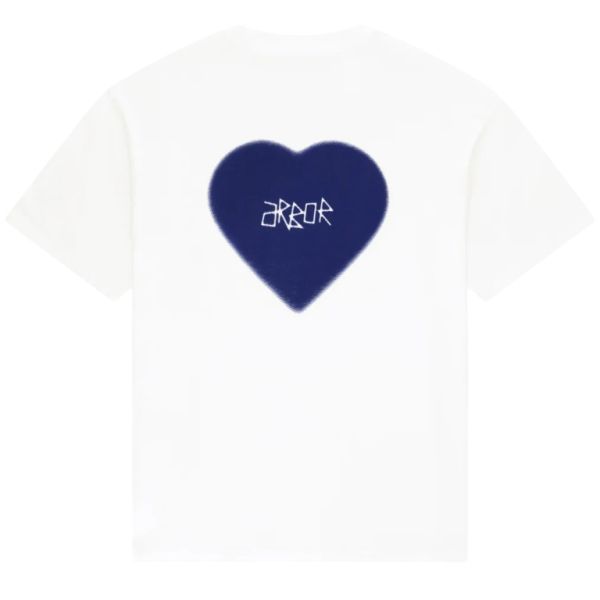 Arbor Antwerp Blue Faded Heart T-shirt Wit