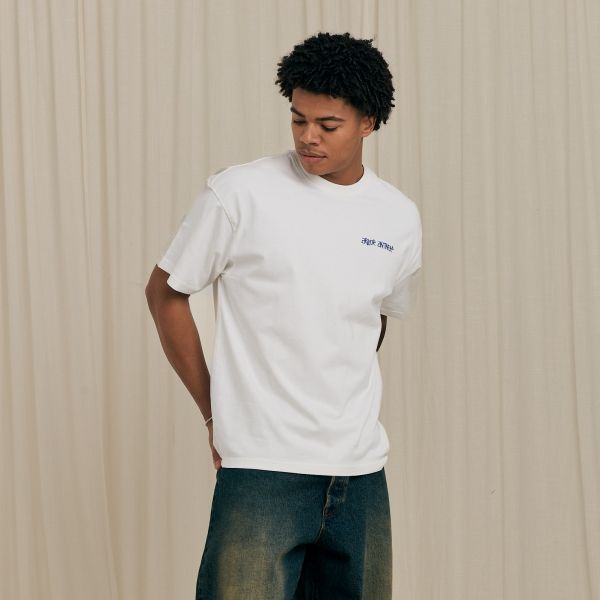 Arbor Antwerp Blue Triple Hearts T-shirt Wit