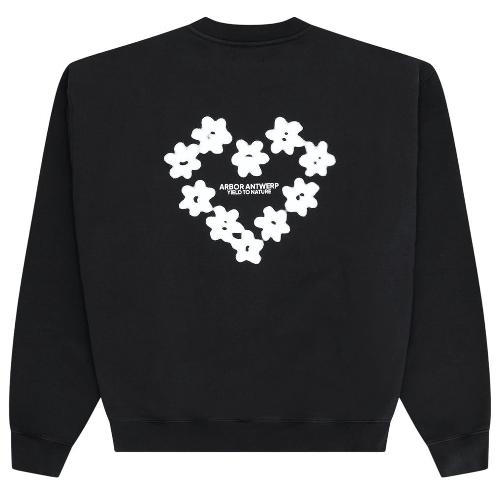 Arbor Antwerp Faded Flower Sweater Zwart