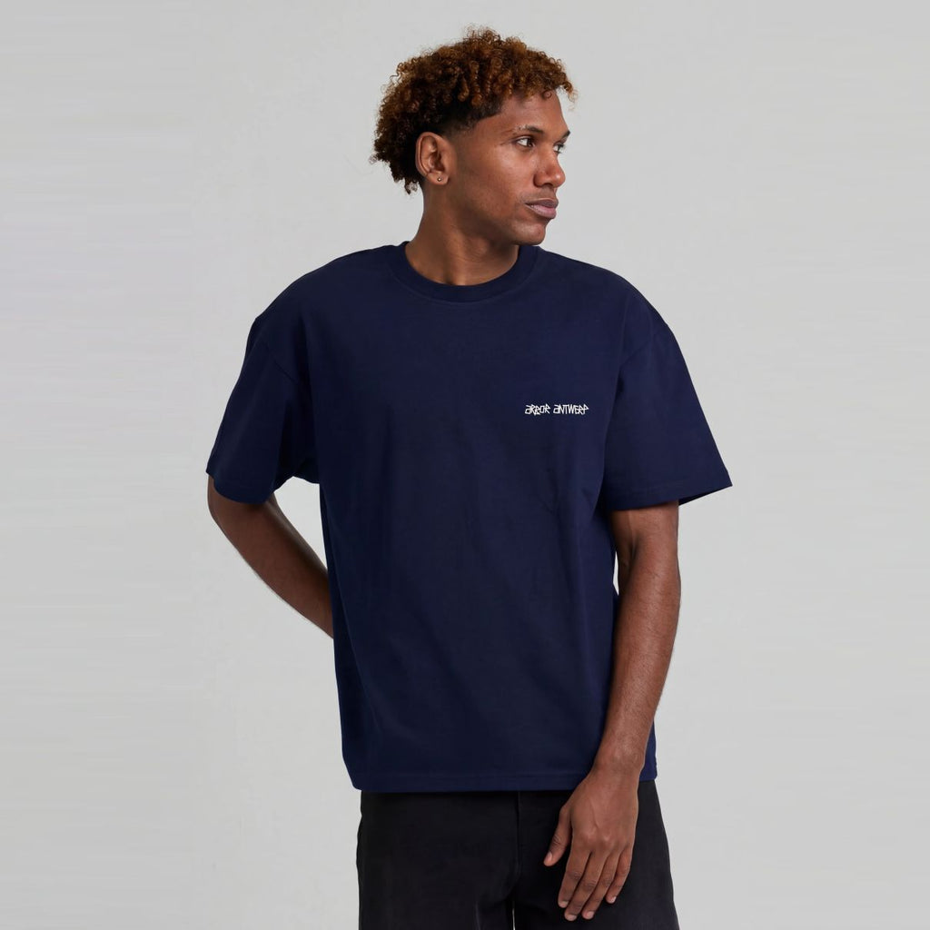 Arbor Antwerp Faded Flower T-shirt Navy