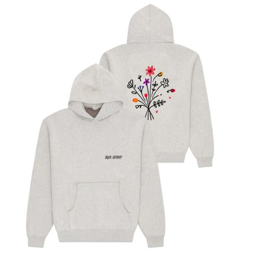 Arbor Antwerp Flower Garden Knitted Hoodie Grijs