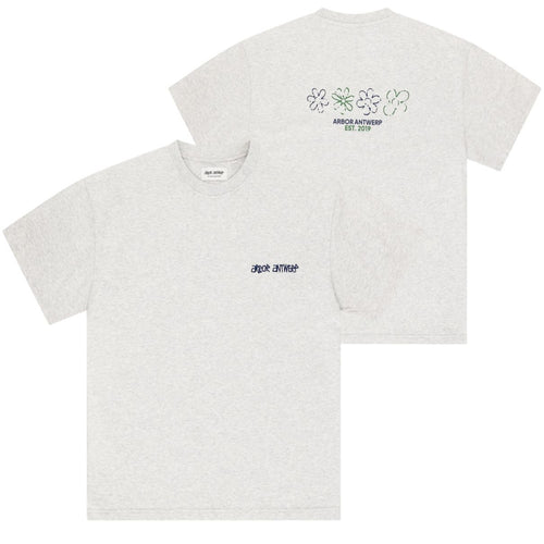 Arbor Antwerp Flower Quartet T-shirt Grijs