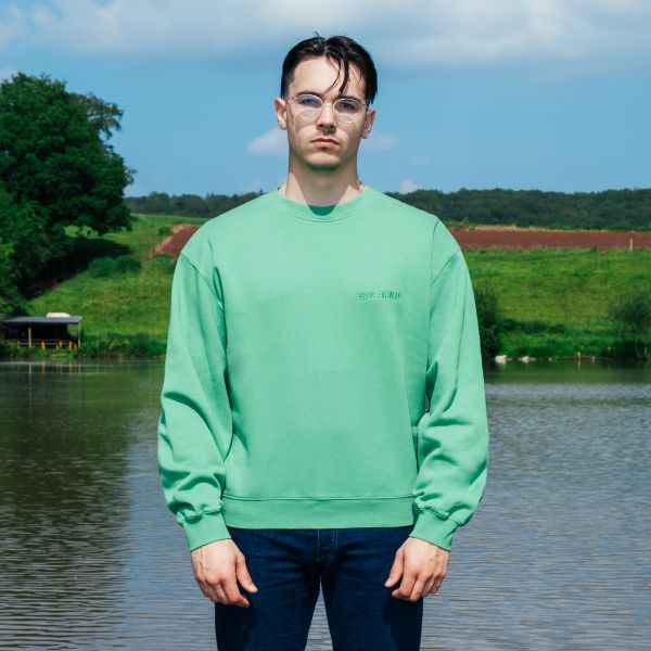 Arbor Antwerp Green Metallic Sweater Groen