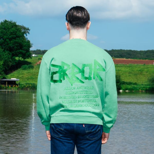 Arbor Antwerp Green Metallic Sweater Groen