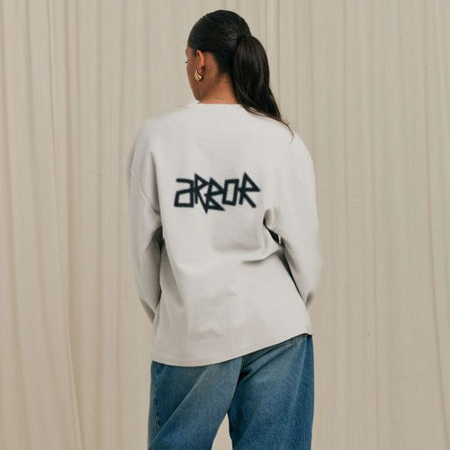Arbor Antwerp Halftone Waffle Sweater Grijs