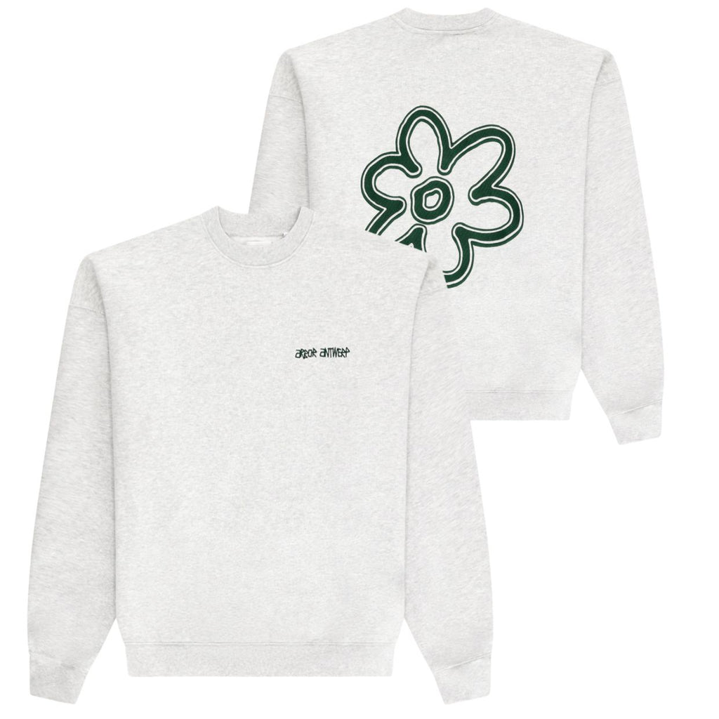 Arbor Antwerp Line Flower Sweater Grijs