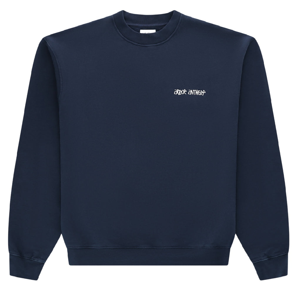 Arbor Antwerp Line Flower Sweater Navy