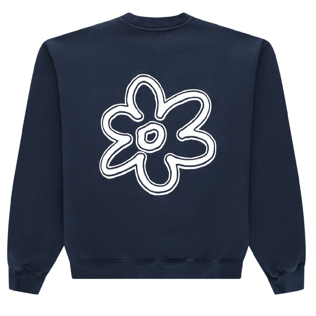 Arbor Antwerp Line Flower Sweater Navy