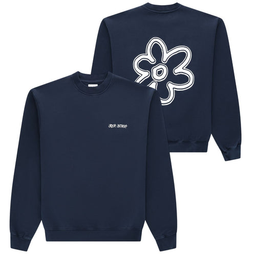 Arbor Antwerp Line Flower Sweater Navy