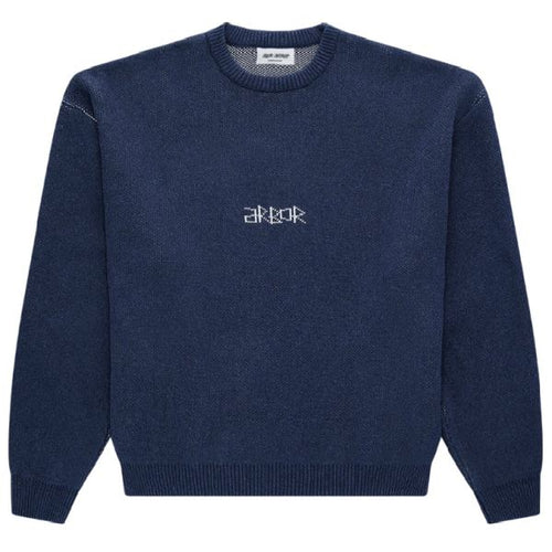 Arbor Antwerp Minimal Logo Knitted Sweater Donker Blauw