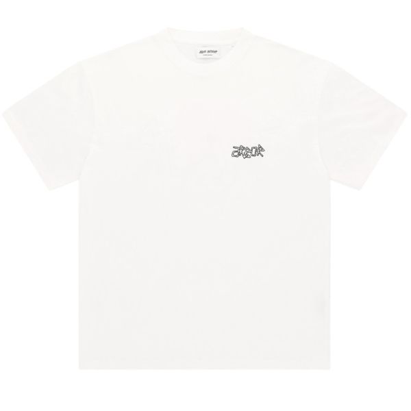 Arbor Antwerp Orange Poppy T-shirt Wit