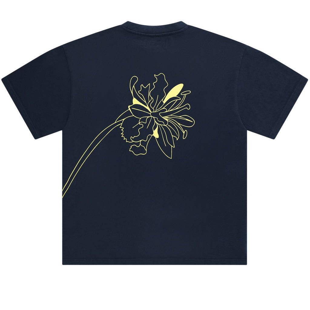 Arbor Antwerp Outline Flower T-shirt Navy