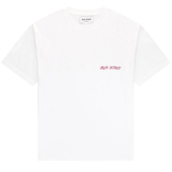 Arbor Antwerp Pink Overlay T-shirt Wit