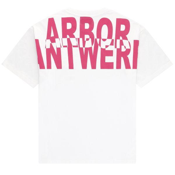 Arbor Antwerp Pink Overlay T-shirt Wit