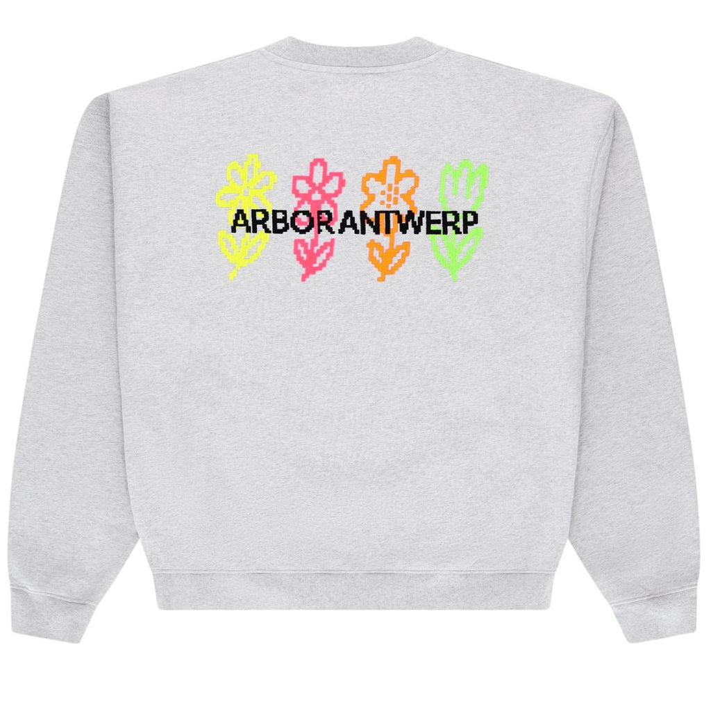 Arbor Antwerp Pixel Flower Sweater Grijs