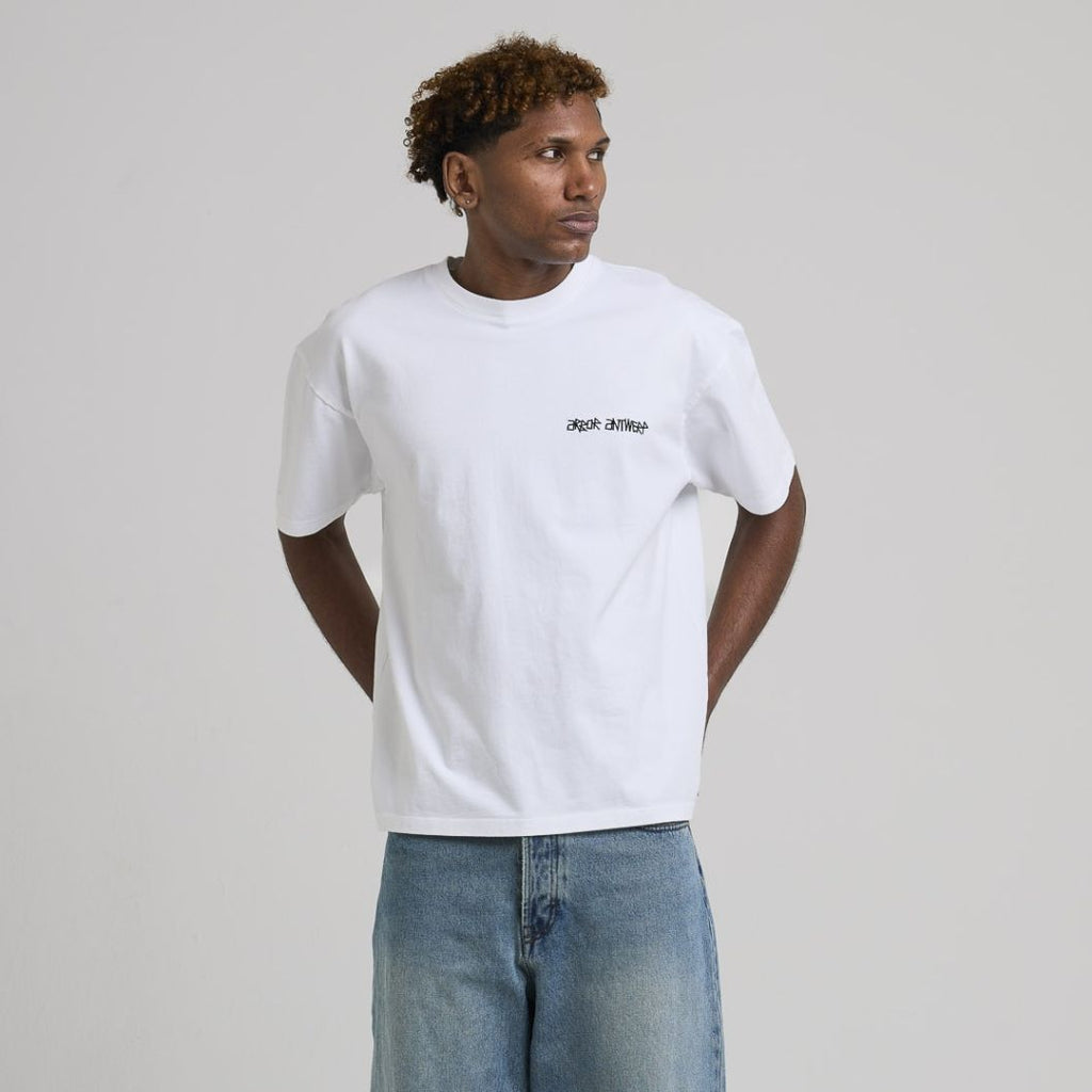 Arbor Antwerp Pixel Flower T-shirt Wit
