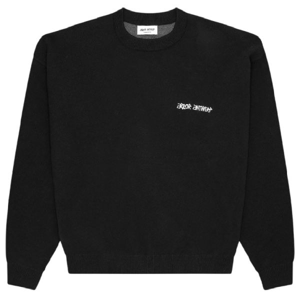 Arbor Antwerp Red Cherries Knitted Sweater Zwart